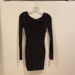 COPY - Black backless sparkling dress